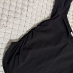 Reformation  Lavinia Ruches Cap Sleeve Black Top Photo 2