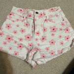 PacSun  Floral Pink and White Women's Shorts Photo 0
