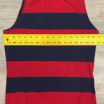 a.n.d. eawy Red & Navy Blue Sleeveless Midi Dress with 1 side Slit Size Small Photo 9
