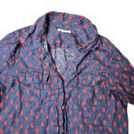 Charter Club  Weekend Leaf Print Linen Button Down Shirt Size: M Photo 2