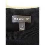 The Limited  Womens Sweater Size Small Black Puff Sleeve Slim Stretch Ribbed Photo 6