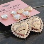 Juicy Couture NEW  Earrings Heart Crown Photo 0