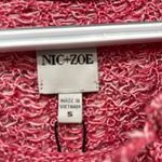 Nic+Zoe  Womens Sweater Small‎ NWT $138 Raspberry Speckle Fringe Crew Linen Photo 2