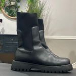 Call it spring  Women's Kelseyy Mid Calf Boot Black Vegab Leather Size 10 Photo 0