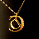 Christian Dior DIOR Oversized CD Monogram Gold Plated Pendant on 22” GP Necklace in DIOR BOX Photo 1