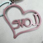 Pastel Pink and Blue Heart Love Butterfly Cut Out Keychain Keyring Photo 8