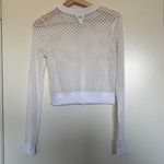 Lululemon Alo Yoga Summertime Open Air Long Sleeve Top in White Size Small Photo 3