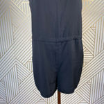 COS  Black Silk Sleeveless‎ Shorts Open Back Romper Photo 3