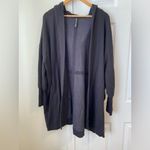 Athleta  Mantra Hooded Wrap Cardigan Size XS black Photo 2