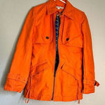 Tommy Hilfiger  Jacket/Coat Sz 4 Orange Blue Liner Great Condition Trench Y2K Photo 0
