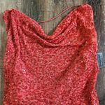 Retrofête Retrofete Esme Dress in Calypso Coral Sequin Beaded Large NWT Sleeveless Mini Photo 3