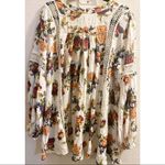 ✨ Indigo Thread Co.™ Printed Woven Long Sleeve Crochet Trimmed Y Photo 2