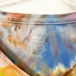 Chico's  Large Top Handmade Tie Dye V Neck 3/4 Sleeve Earthy Boho Orange Blue 1746 Photo 11