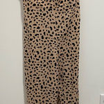 Skies Are Blue  Animal Print Jumpsuit - Tan and Black Photo 0