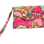 Vera Bradley Pink Swirls Retired Pattern Turn Lock Wristlet/Wallet Photo 0