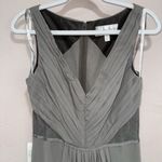 Monique Lhuillier New slate ML BRIDESMAIDS lace Chiffon Gown size 6 Photo 1