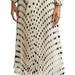 Zimmermann  Sunray Polka Dot Pleated Midi Skirt Tie Waist cream black‎ 0 $1102 Photo 0