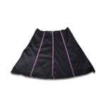 Vintage Y2K Heart Moon Star Black Mini Skirt Pink Contrast Stitching Size 2 Photo 4