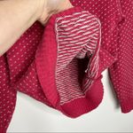 Prego Red Crew Neck Knit Cotton Sweater USA Photo 5