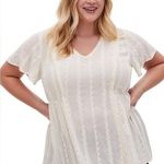 Torrid Ivory Eyelet Embroidered Blouse Size 1x Photo 0