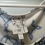 Naïf  Blue/White Print Scoop Neck 3/4 Sleeve Tunic Blouse 1X Photo 1