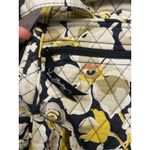 Vera Bradley Quilted Backpack Yellow Gray Floral Print Laptop School Bag 15x11 Photo 5