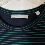 Vince . Classic Stripe Side Tie Cotton Casual Dress In Coastal/malachite Size XS Photo 2