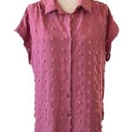 BOTHENIAL Women Button Down Shirt Dressy Casual Work Blouse Pink Size XL Photo 1