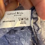 Natural Life  Cotton Gauze Midi Shirt Dress Navy Cream Vines Size XS NWT Photo 3