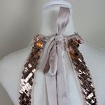 Free People Free People Disco Cami Size Small Rose Gold Sequins Photo 8