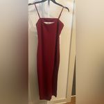 Stunned and Speechless Burgundy Cutout Bodycon Midi Dress Red Size M Photo 5