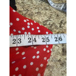 Maeve Women's  Red Polka Dot Button Down Shirt Size 2 Photo 5