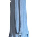 Loft Chambray Ruffle Flounce Dress Photo 4