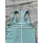 Lululemon  Aqua Blue White Micro Stripe Cool Racerback Tank Top Size 4 Photo 2