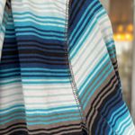 Mambo Australia Women’s XL Blue Striped Long Sleeve Hooded Shirt • U.S. Size 10 Photo 3