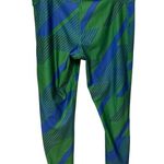 Reebok  Green and Blue Patterned Leggings Photo 1
