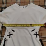 ASOS  White/Black Mini Dress with Lace Up Corset Detail and Balloon Sleeves 6 Photo 5