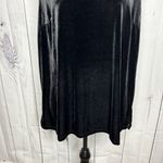 Quacker Factory  Velvet Velour Tank Top Shirt Blouse Plus Sz XL Black Sequin Neck Photo 4