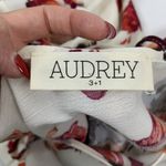 Audrey 3+1 Size S Floral Tunic Dress Long Bell Sleeve Scoop Neck Deep V Back Photo 1