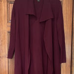 Rachel Zoe Deep Burgundy open front Cardigan L Photo 0
