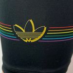 Adidas NEW  Black Gay Pride Mid Rise Activewear Training Workout Biker Shorts XS Photo 3