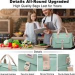 Insulated Lunch Bag for Men Women,Leak Proof Lunch Box for Work,Large Lunch Tote Bag With Removable Shoulder Strap with Side Pockets,Reusable Lunch Cooler Bag For Picnic Hiking Photo 2