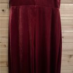 NWT Taylor Size 2/XS Strappy Red Orange Cowlneck Velvet Midi Dress Photo 7