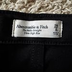 Abercrombie & Fitch Mixed Fabric Ultra High Rise Ankle Straight Jean Photo 4