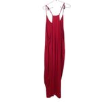Women's XL Red Wide Leg Jumpsuit Baggy Hot Shot Strappy Photo 4