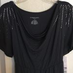 Liz Lange Maternity  Embellished charcoal maxi dress. Photo 3
