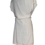 Woolrich  Solid White Tie Waist Scoop Neck Short Sleeved Women’s Dress size XL Photo 3