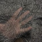 Black Rose Sparkle Mesh Long Sleeve Top Womens Small Photo 1