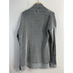 Tahari Womans Cardigan Sweater Large Navy White Stripe Long Sleeve Open Front Photo 1