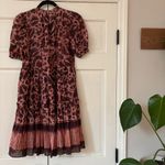Ulla Johnson Dhalia Bordeaux Purple Maroon Batik Puff Sleeve Silk Dress Size 0 Photo 8